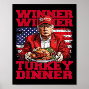 Póster Cena turca del ganador de Trump con humor