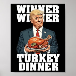 Póster Cena turca del ganador de Trump con humor