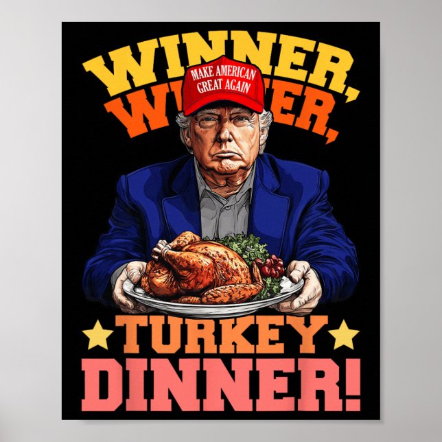 Póster Cena turca del ganador de Trump con humor (Frente)