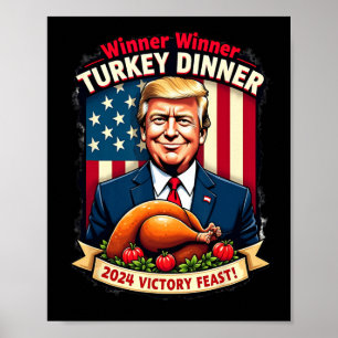 Póster Cena turca del ganador de Trump con humor