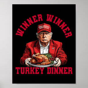 Póster Cena turca del ganador de Trump con humor