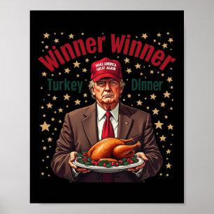 Póster Cena turca del ganador de Trump con humor