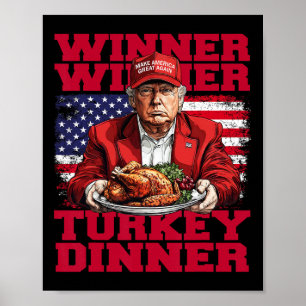 Póster Cena turca del ganador de Trump con humor