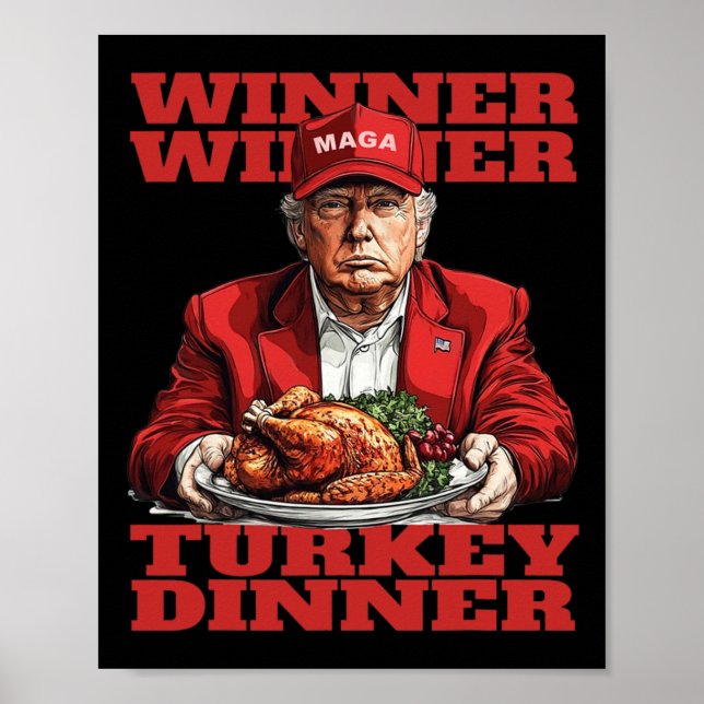 Póster Cena turca del ganador de Trump con humor (Frente)