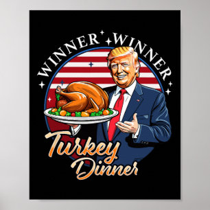 Póster Cena turca del ganador de Trump con humor