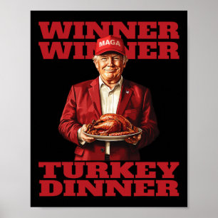 Póster Cena turca del ganador de Trump con humor