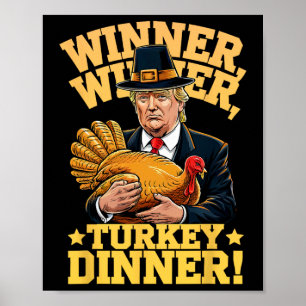 Póster Cena turca del ganador de Trump con humor