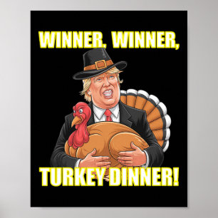 Póster Cena turca del ganador de Trump con humor
