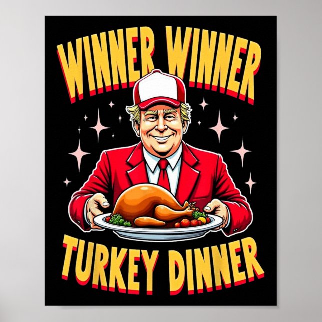 Póster Cena turca del ganador de Trump con humor (Frente)