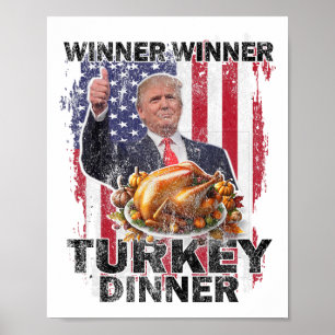 Póster Cena turca del ganador de un premio Humor Trump Va