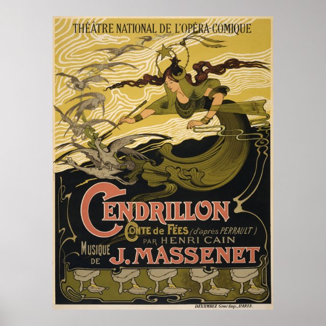 Póster Cendrillon de Emile Bertrand poster Jules Massenet (Frente)