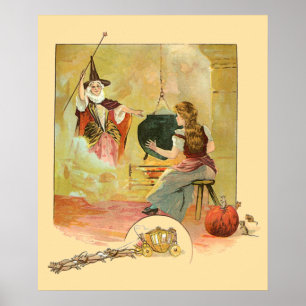 Póster Cenicienta y su Hada Madrina