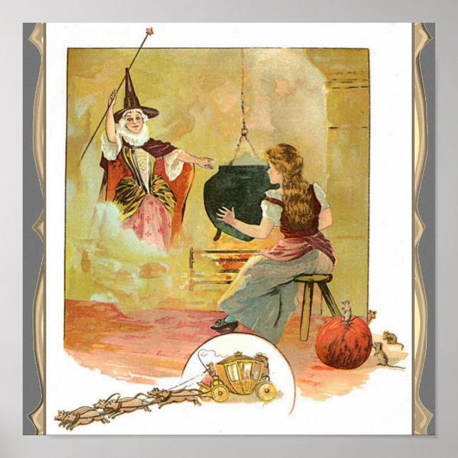 Póster Cenicienta Y Su Madre De Dios De Los Hados (Frente)