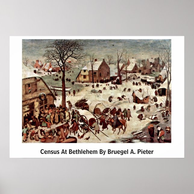Póster Censo En Belén Por Bruegel A. Pieter (Frente)