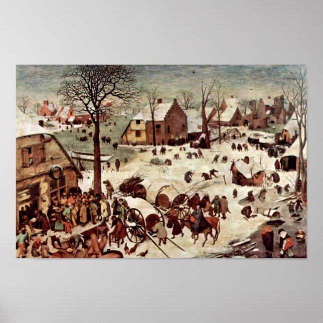 Póster Censo En Belén Por Bruegel D. Ä Pieter (Frente)