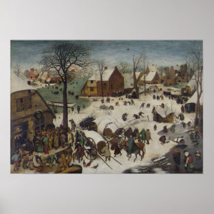 Póster Censo en Belén por Pieter Bruegel