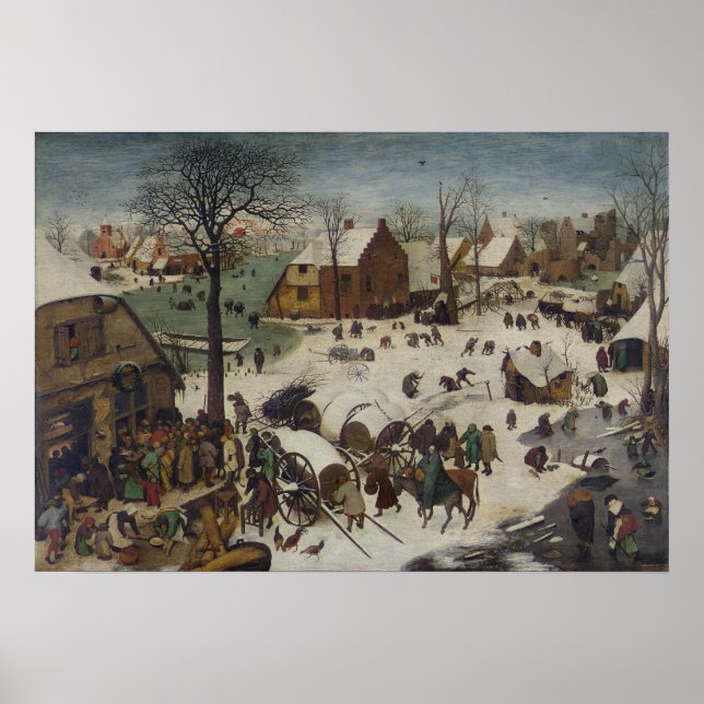 Póster Censo en Belén por Pieter Bruegel (Frente)