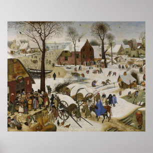 Póster Censo en Belén (por Pieter Bruegel)