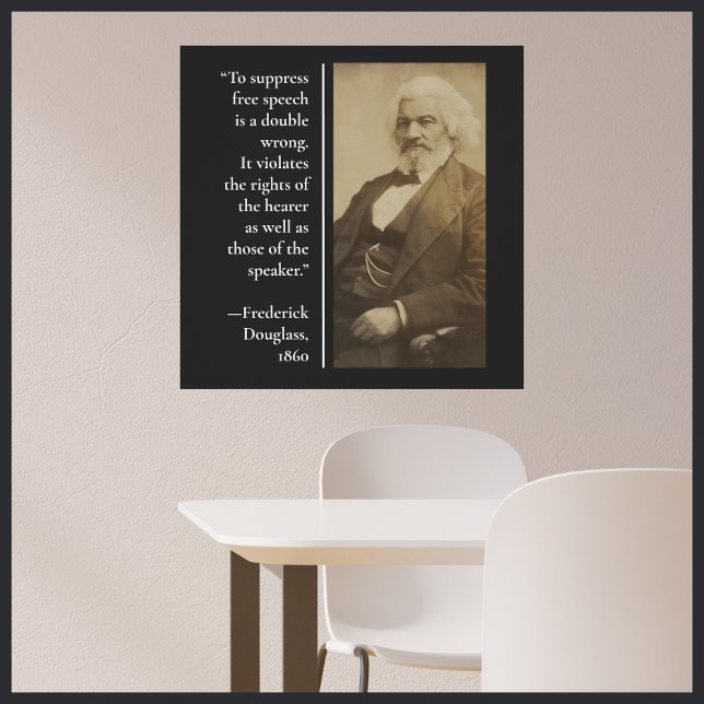 Póster Censura de Frederick Douglass cita historia negra (Subido por el creador)