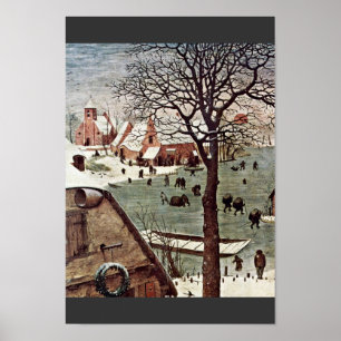 Póster Census At Bethlehem, Detail By Bruegel D. Ä. Piete