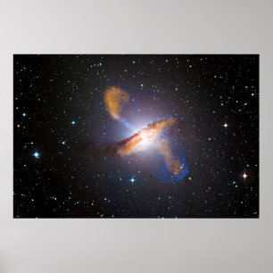 Póster Centaurus A muestra un poder supermasivo de los ag