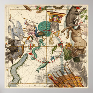 Póster Centaurus, Indus, Chamaeleon, Eridanus, Lupulus