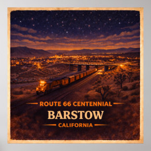 Póster Centenario de Barstow California