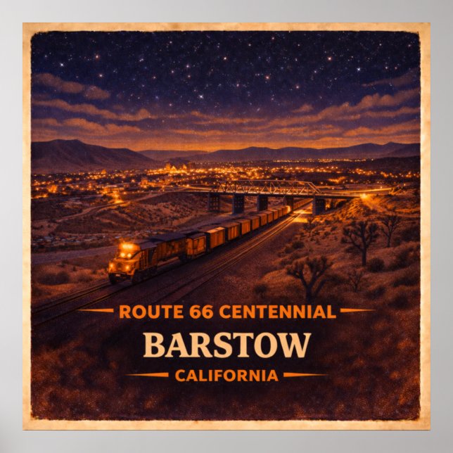 Póster Centenario de Barstow California (Frente)