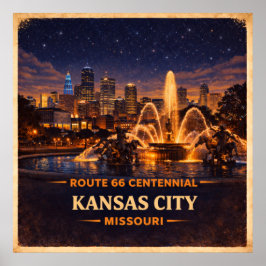 Póster Centenario de Kansas City Misuri