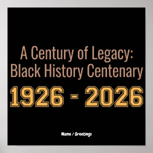 Póster Centenario de la Historia Negra 1926-2026 Legado d