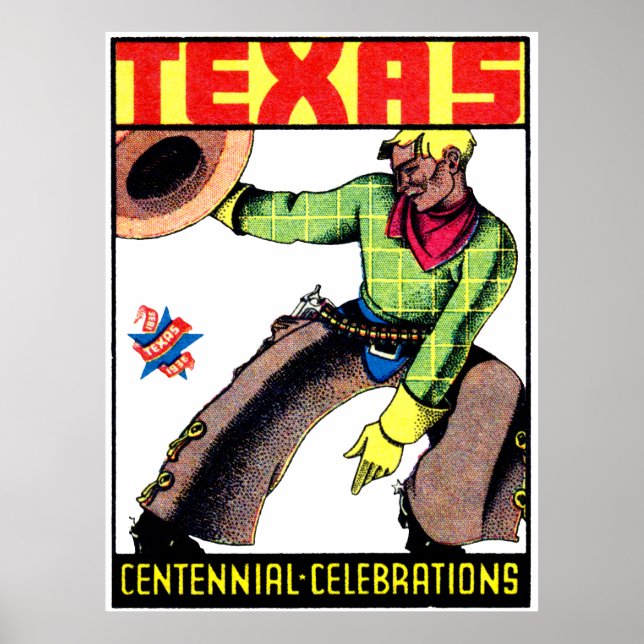 Póster Centenario de Texas de 1936 (Frente)