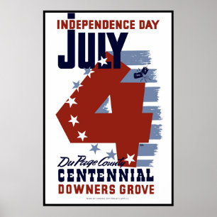 Póster Centenario del Condado de DuPage