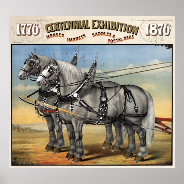PÓSTER CENTENNIAL DRAFT HORSE TEAM 1876 (Frente)