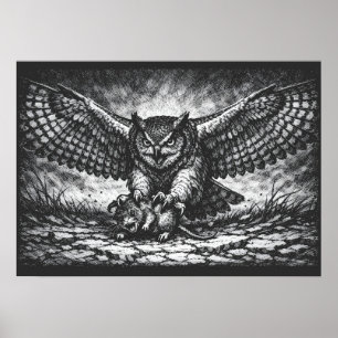 Póster Centinela de búho alado por BurnsInHell