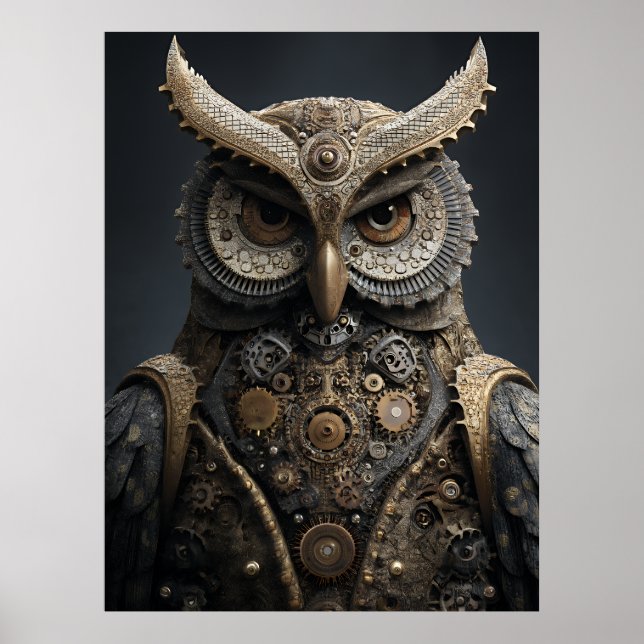 Póster Centinela de Latón Steampunk (Frente)