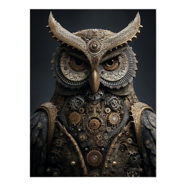 Póster Centinela de Latón Steampunk (Anverso)