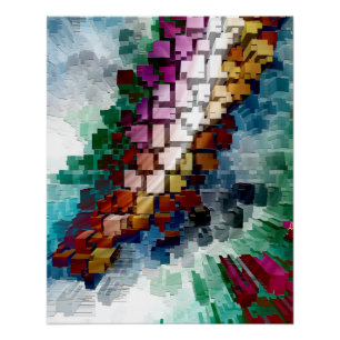 Póster Centrado en el cubo