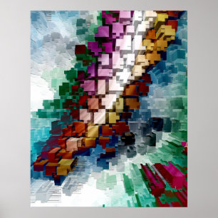 Póster Centrado en el cubo