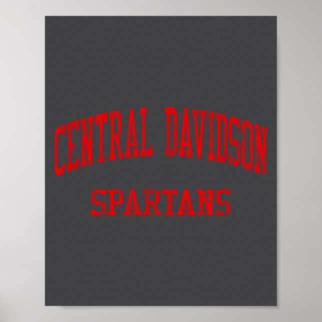 Póster Central Davidson High School Hs Lexington Nc Vinta (Frente)