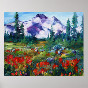 Póster Central Oregon Indian Paintbrush
