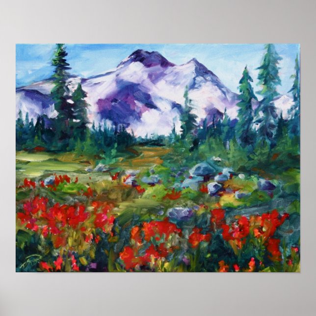 Póster Central Oregon Indian Paintbrush (Frente)