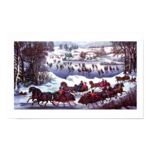 Central Park en la litografía de invierno