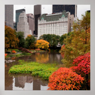 Póster Central Park en poster del otoño