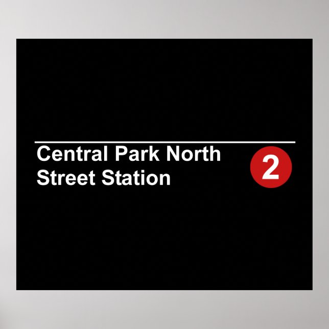 Póster Central Park North subway sign (Frente)
