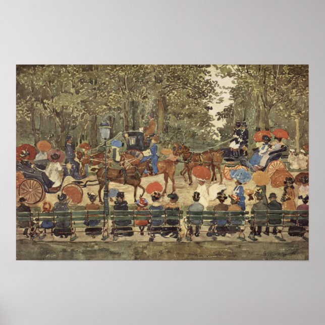 Póster Central Park, Nueva York, 1901 (Frente)