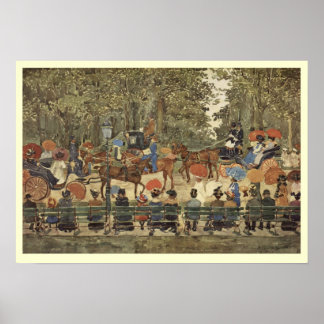Póster Central Park, Nueva York, 1901 - Frontera Crema