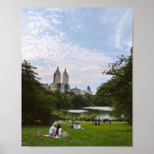 Póster Central Park Nueva York Ciudad Skyline & Lago Escé