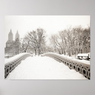 Póster Central Park Winter Romance - Puente Bow
