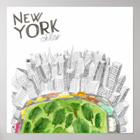 Central Park y New York City Collage