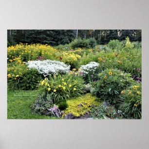 Póster Centrar jardines de verano temprano, más cerca